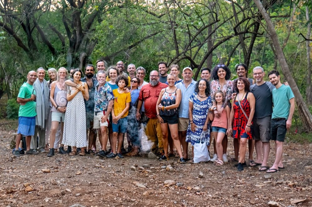 Sangha group photo at the land